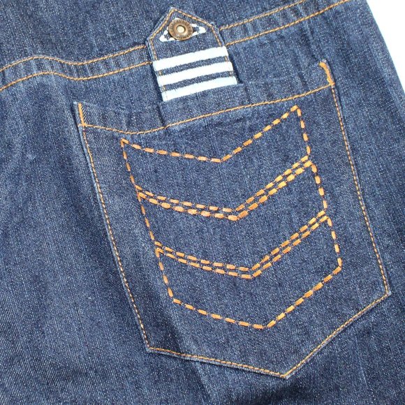 Makaveli Dark Medium Wash Military Inspired Insignia Jeans, Size 40/32 - Picture 10 of 11